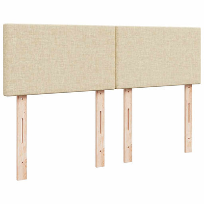 Giroletto a Molle con Materasso Crema 140x19 cm in Tessuto