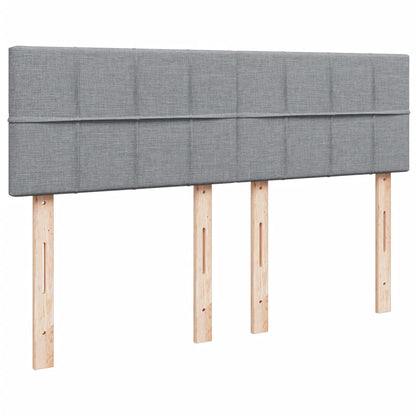Giroletto a Molle con Materasso Grigio Chiaro 140x190cm Tessuto