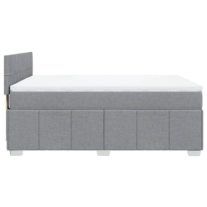 Giroletto a Molle con Materasso Grigio Chiaro 140x190cm Tessuto | homemem39