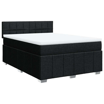 Giroletto a Molle con Materasso Nero 140x190 cm in Tessuto | homemem39