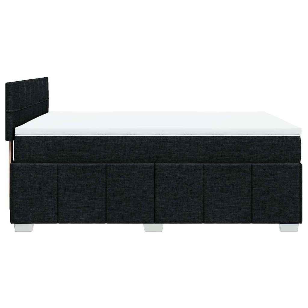Giroletto a Molle con Materasso Nero 140x190 cm in Tessuto | homemem39