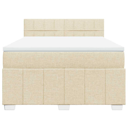 Giroletto a Molle con Materasso Crema 140x19 cm in Tessuto | homemem39