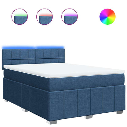 Giroletto a Molle con Materasso Blu 140x190 cm in Tessuto | homemem39
