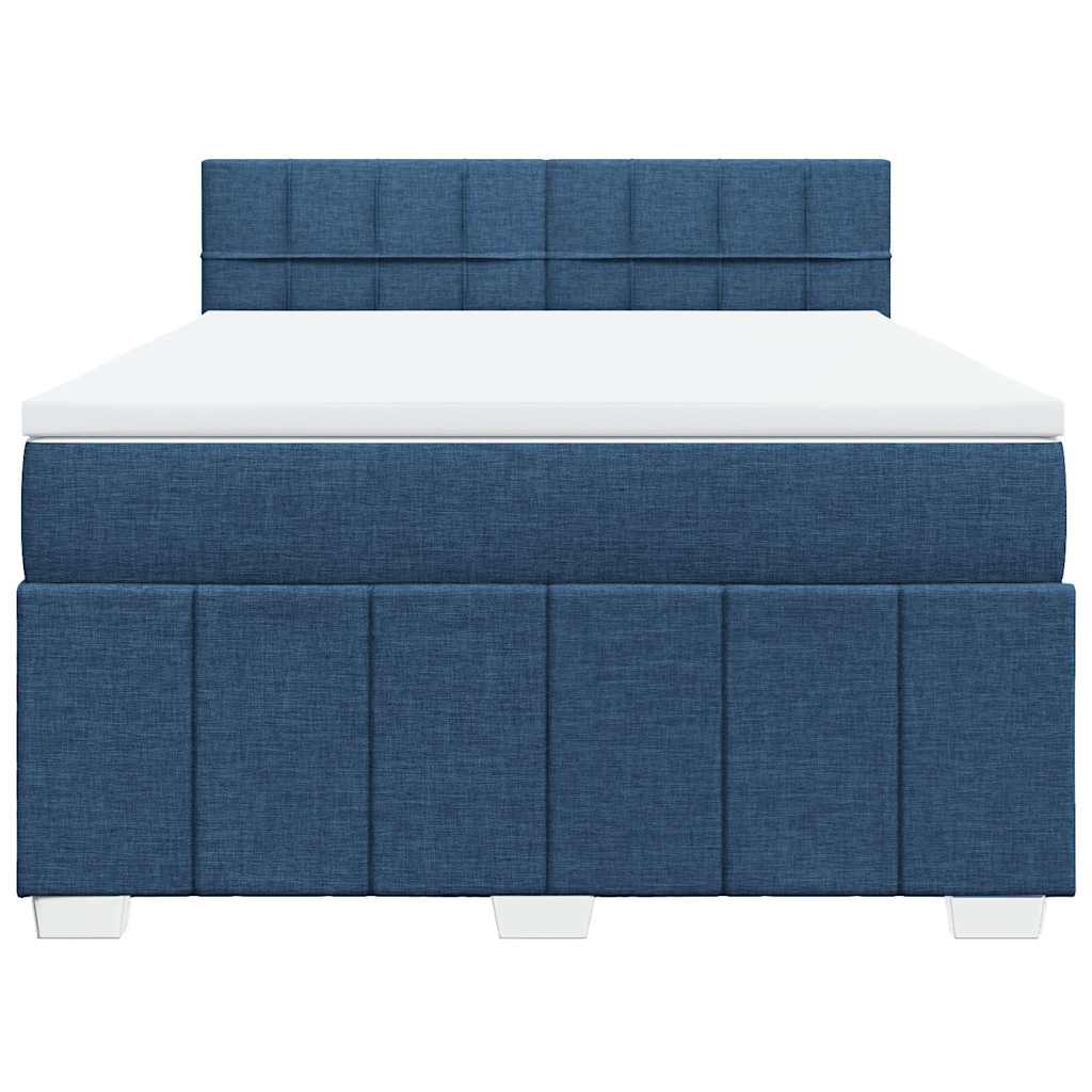 Giroletto a Molle con Materasso Blu 140x190 cm in Tessuto | homemem39