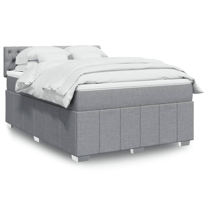 Giroletto a Molle con Materasso Grigio Chiaro 140x190cm Tessuto | homemem39