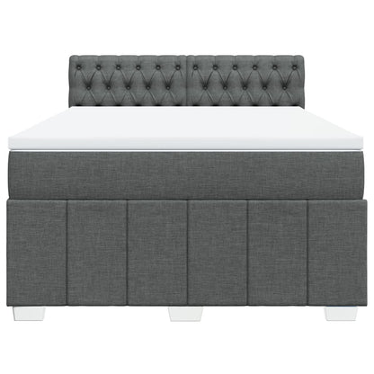 Giroletto a Molle con Materasso Grigio Scuro 140x190 cm Tessuto | homemem39
