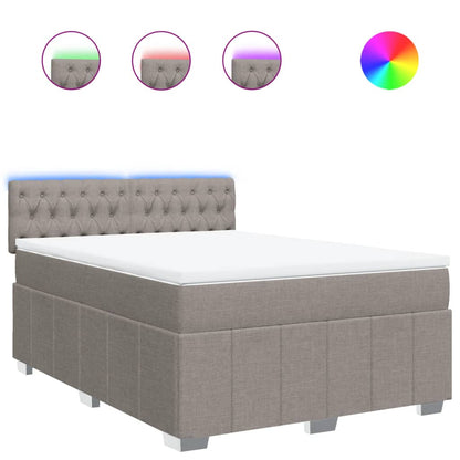 Giroletto a Molle con Materasso Tortora 140x190 cm in Tessuto | homemem39