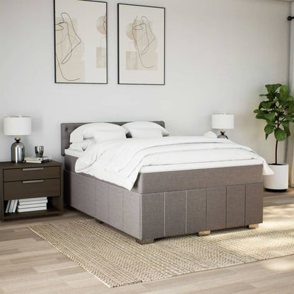 Giroletto a Molle con Materasso Tortora 140x190 cm in Tessuto | homemem39