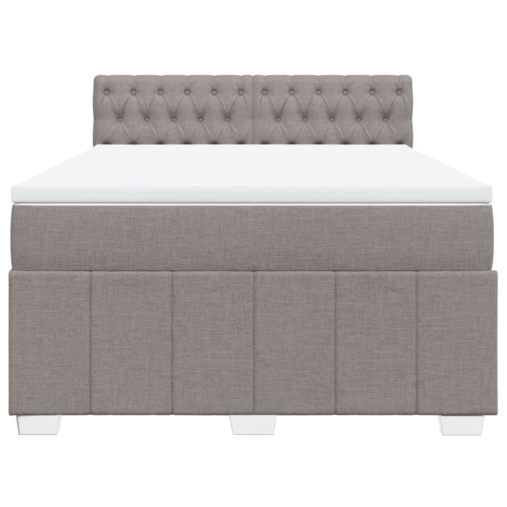 Giroletto a Molle con Materasso Tortora 140x190 cm in Tessuto | homemem39