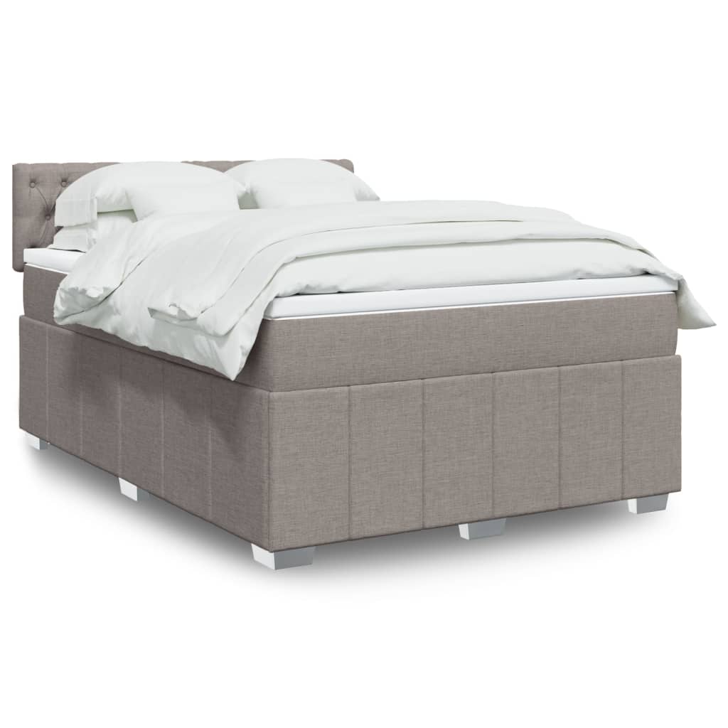 Giroletto a Molle con Materasso Tortora 140x190 cm in Tessuto | homemem39
