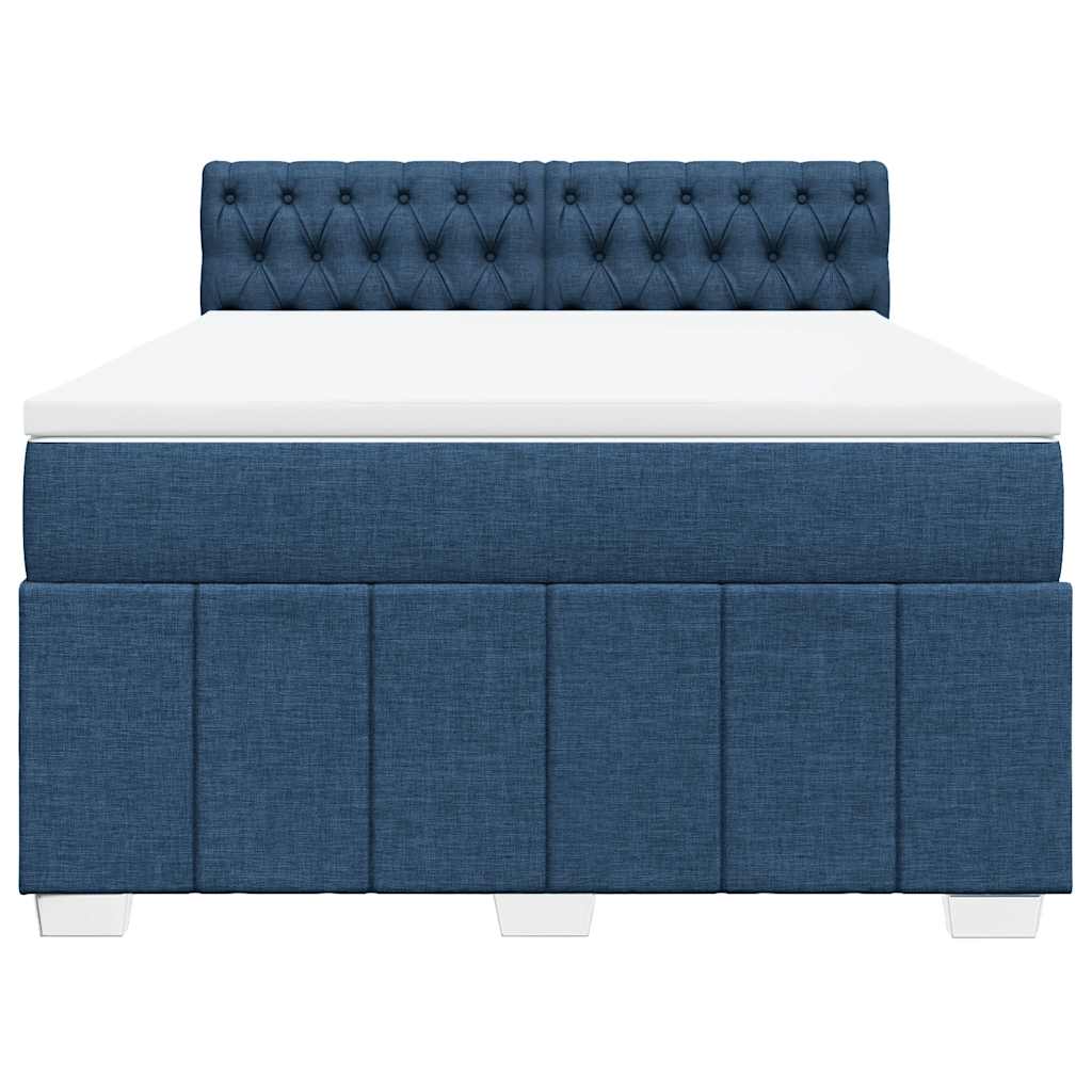 Giroletto a Molle con Materasso Blu 140x190 cm in Tessuto | homemem39