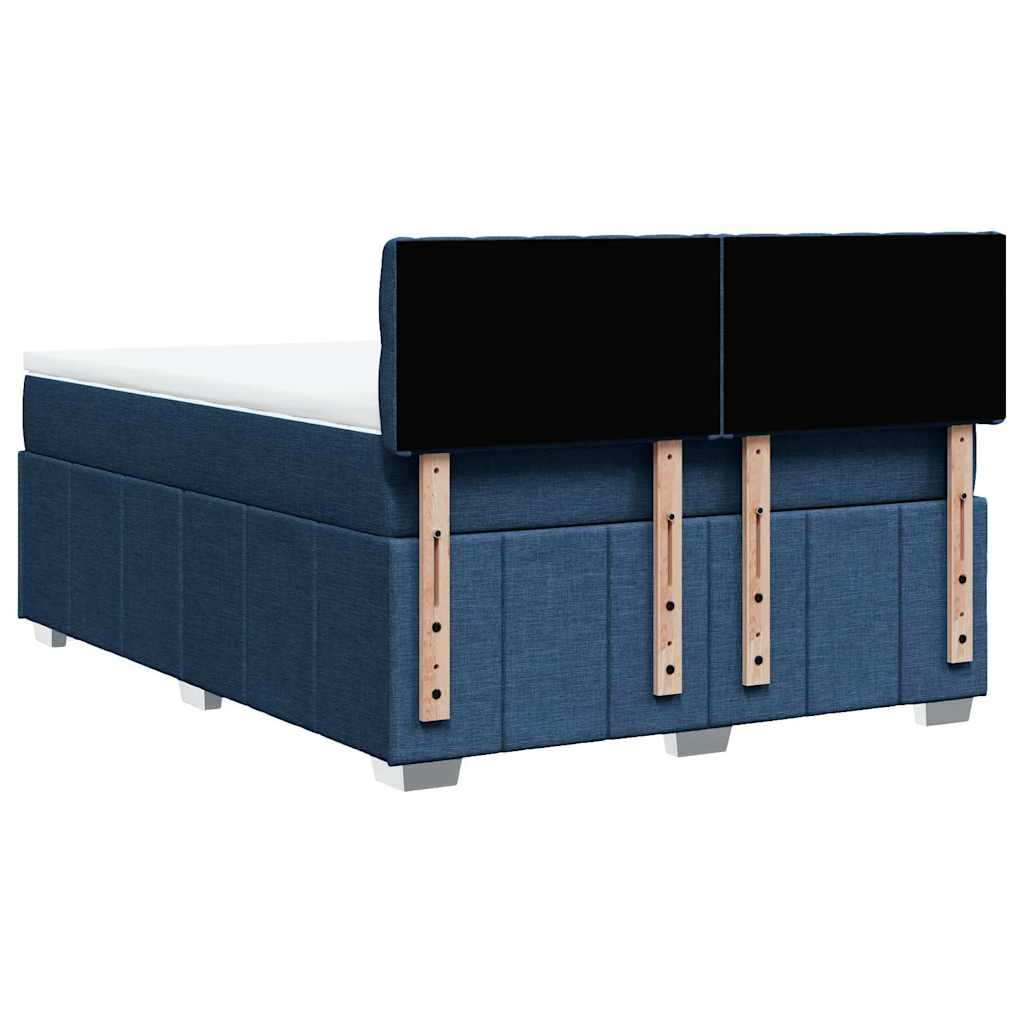 Giroletto a Molle con Materasso Blu 140x190 cm in Tessuto | homemem39