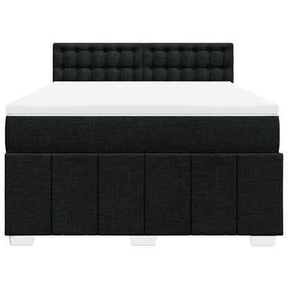 Giroletto a Molle con Materasso Nero 140x190 cm in Tessuto | homemem39