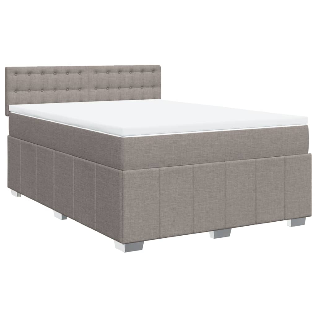 Giroletto a Molle con Materasso Tortora 140x190 cm in Tessuto | homemem39