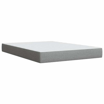 Giroletto a Molle con Materasso Grigio Chiaro 140x200cm Tessuto