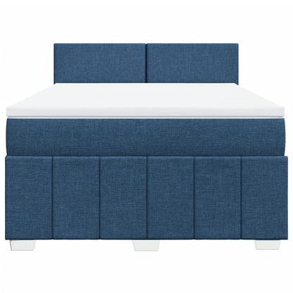 Giroletto a Molle con Materasso Blu 140x200 cm in Tessuto