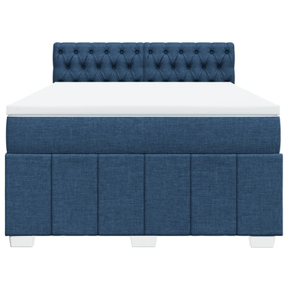 Giroletto a Molle con Materasso Blu 140x200 cm in Tessuto