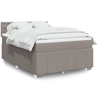 Giroletto a Molle con Materasso Tortora 140x200 cm in Tessuto