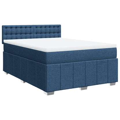 Giroletto a Molle con Materasso Blu 140x200 cm in Tessuto | homemem39