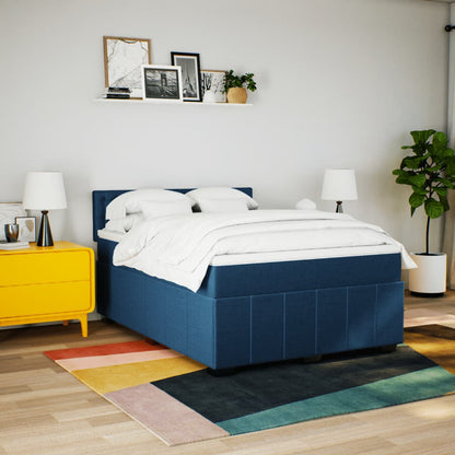 Giroletto a Molle con Materasso Blu 140x200 cm in Tessuto | homemem39