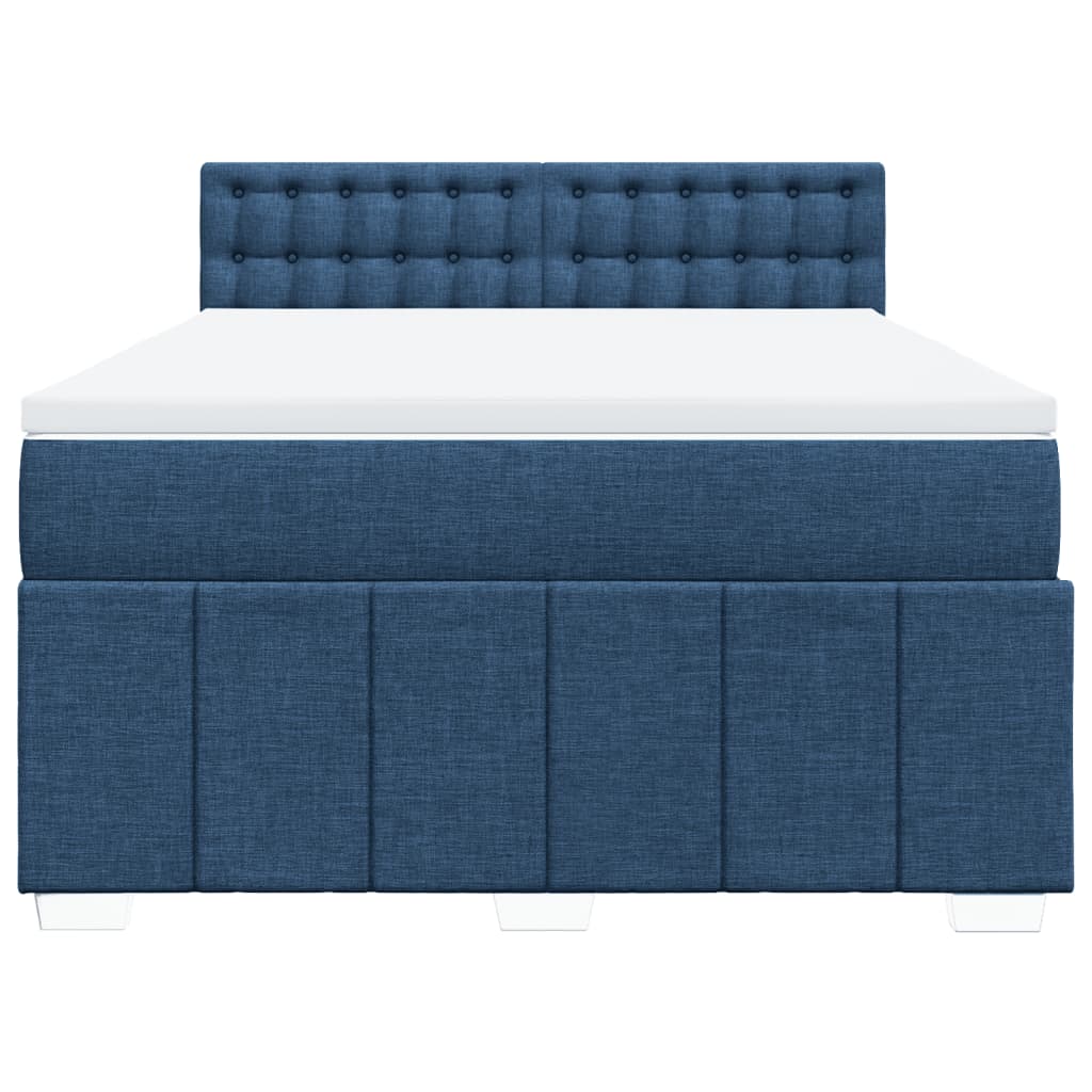 Giroletto a Molle con Materasso Blu 140x200 cm in Tessuto | homemem39