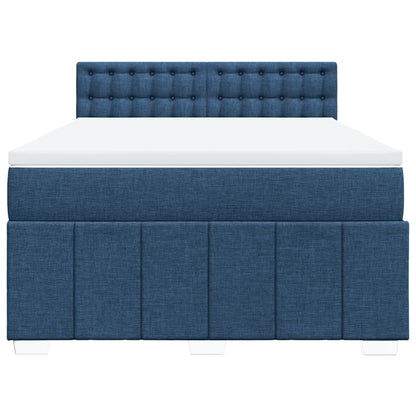 Giroletto a Molle con Materasso Blu 140x200 cm in Tessuto | homemem39