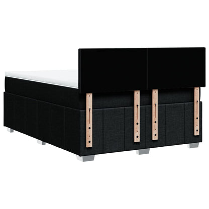 Giroletto a Molle con Materasso Nero 160x200 cm in Tessuto | homemem39