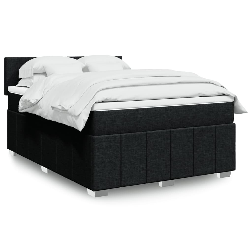 Giroletto a Molle con Materasso Nero 160x200 cm in Tessuto | homemem39