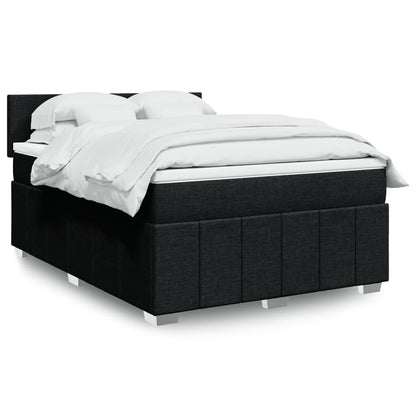 Giroletto a Molle con Materasso Nero 160x200 cm in Tessuto | homemem39