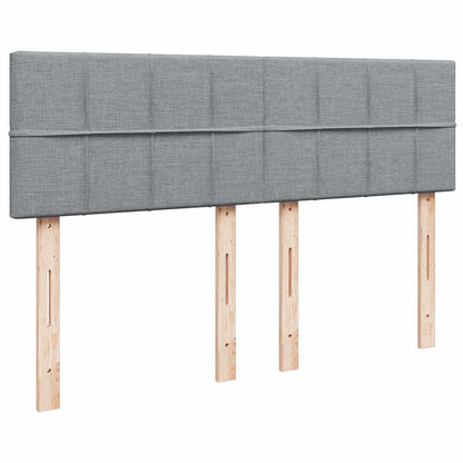 Giroletto a Molle con Materasso Grigio Chiaro 160x200cm Tessuto
