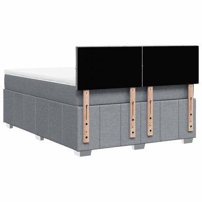 Giroletto a Molle con Materasso Grigio Chiaro 160x200cm Tessuto