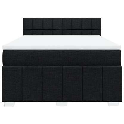 Giroletto a Molle con Materasso Nero 160x200 cm in Tessuto | homemem39