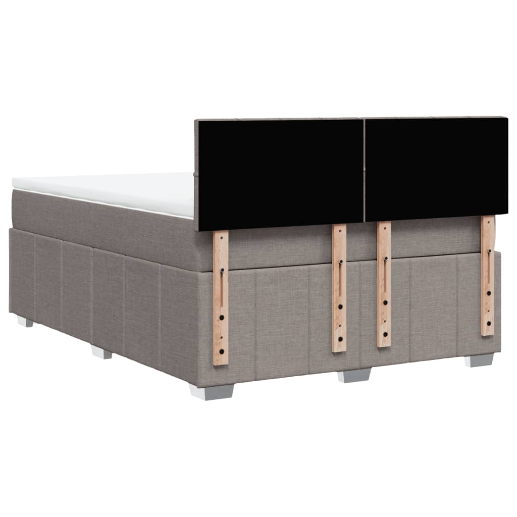 Giroletto a Molle con Materasso Tortora 160x200 cm in Tessuto