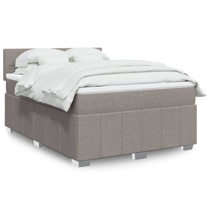 Giroletto a Molle con Materasso Tortora 160x200 cm in Tessuto