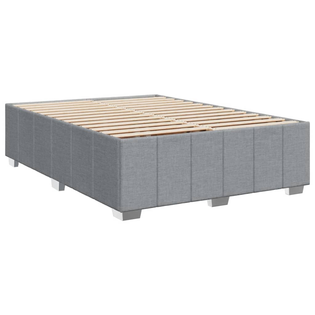 Giroletto a Molle con Materasso Grigio Chiaro 160x200cm Tessuto