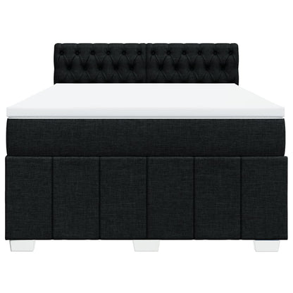 Giroletto a Molle con Materasso Nero 160x200 cm in Tessuto | homemem39