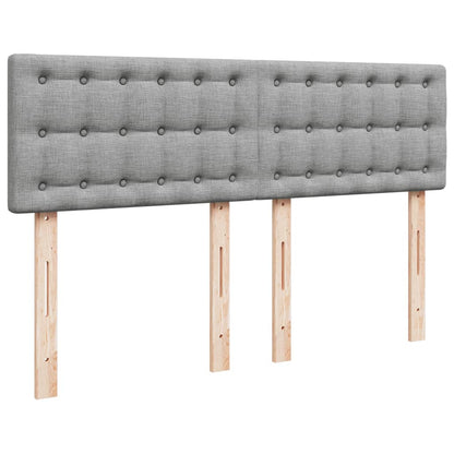 Giroletto a Molle con Materasso Grigio Chiaro 160x200cm Tessuto