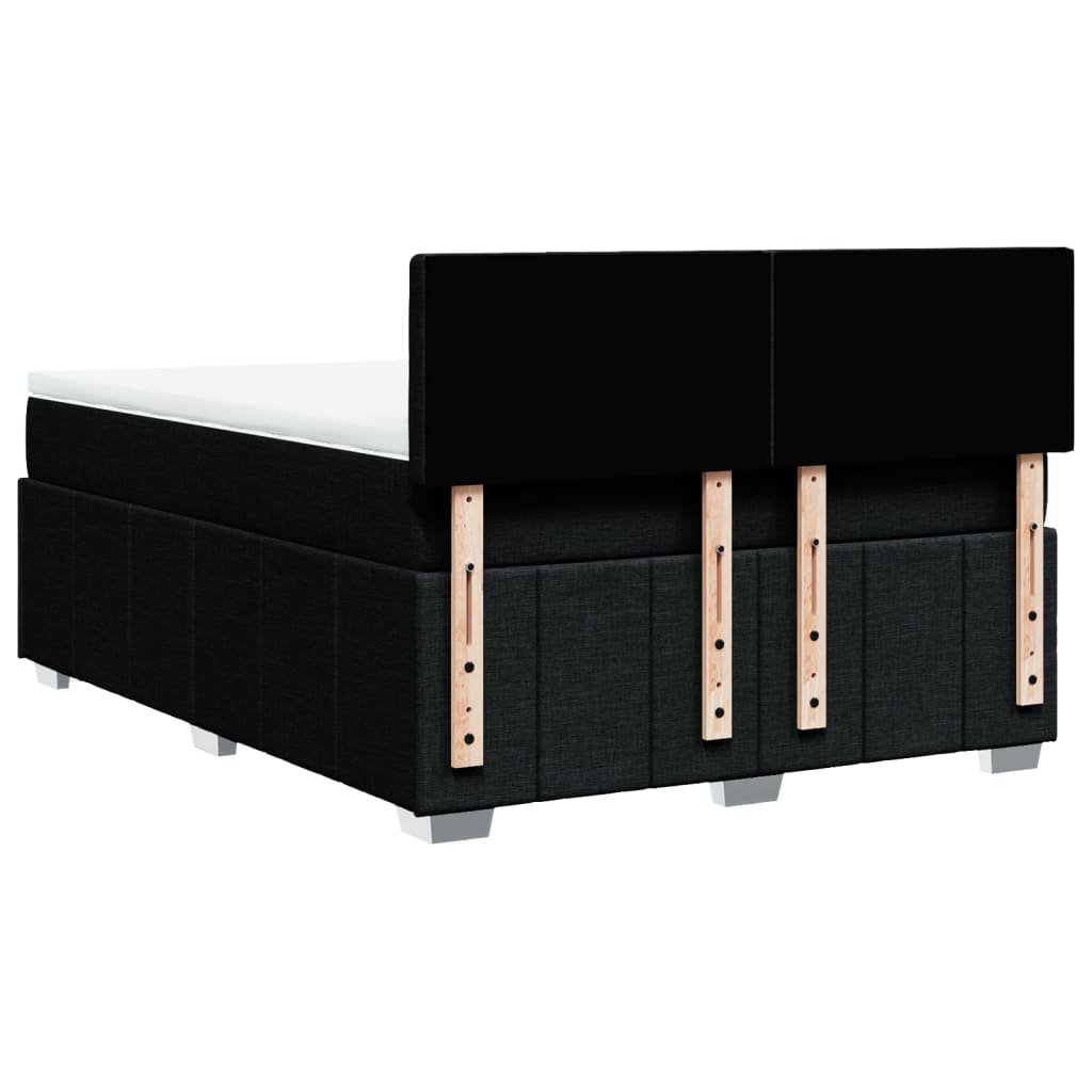 Giroletto a Molle con Materasso Nero 160x200 cm in Tessuto | homemem39