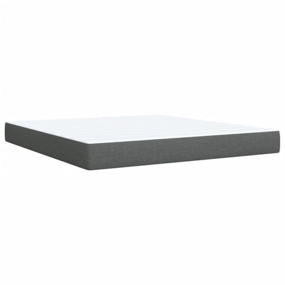 Giroletto a Molle con Materasso Grigio Scuro 180x200 cm Tessuto