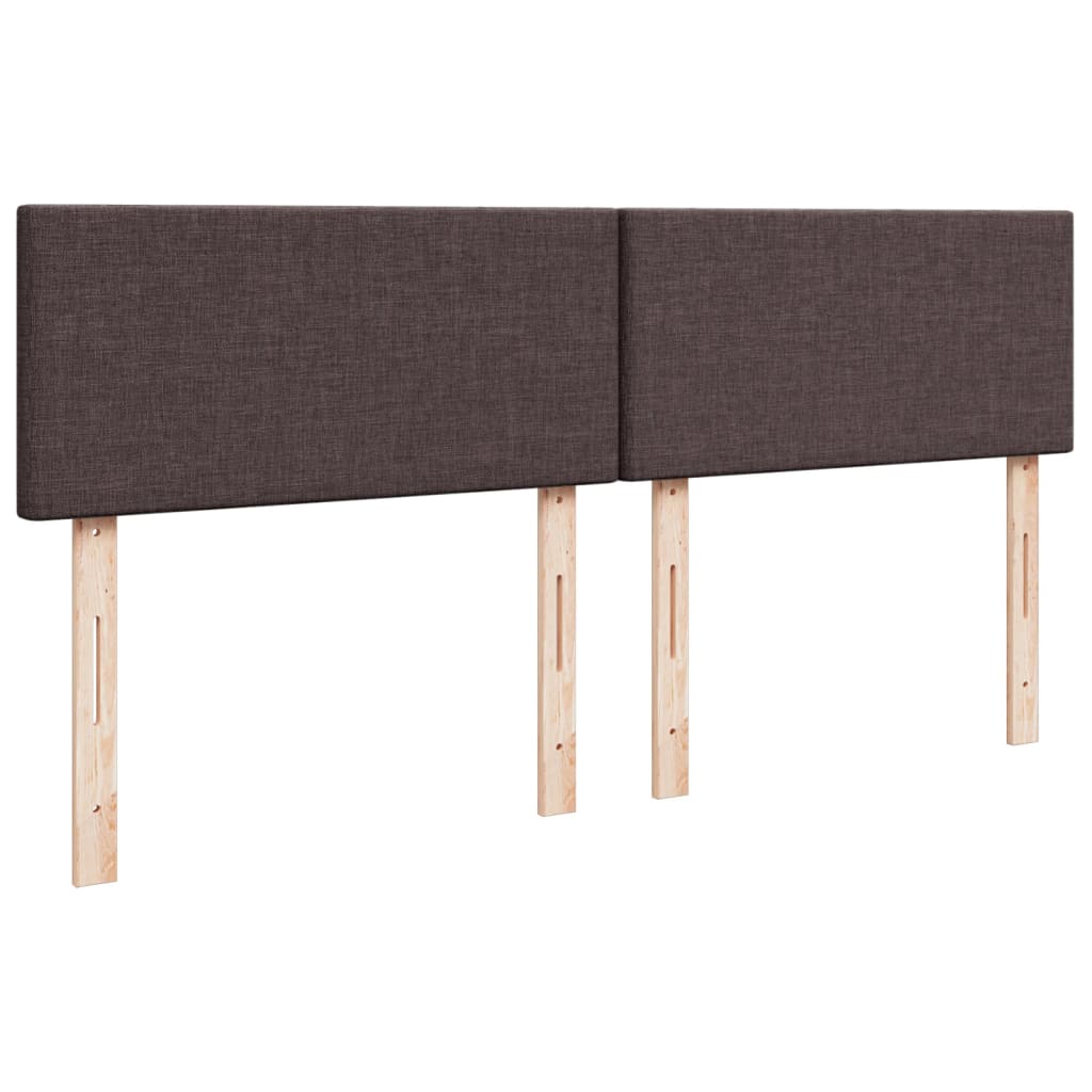 Giroletto a Molle con Materasso Marrone Scuro 180x200cm Tessuto