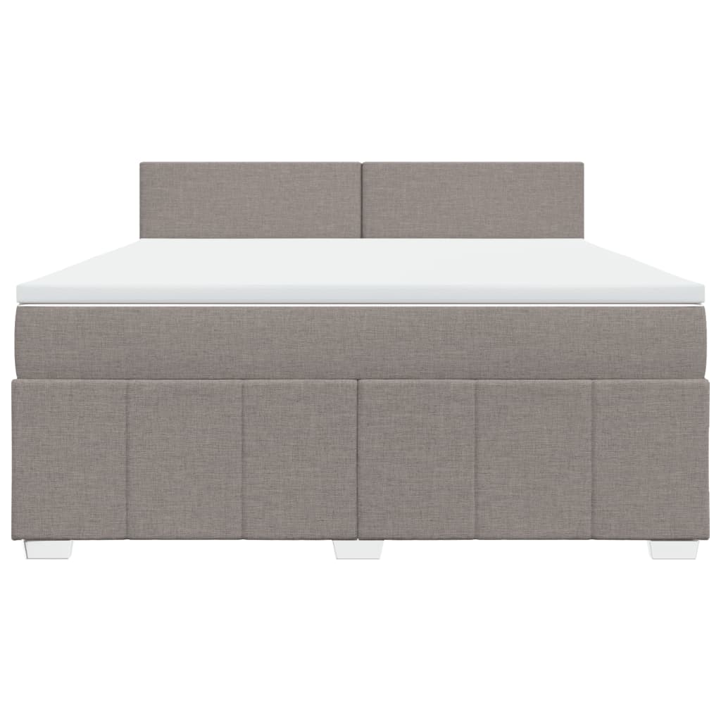 Giroletto a Molle con Materasso Tortora 180x200 cm in Tessuto