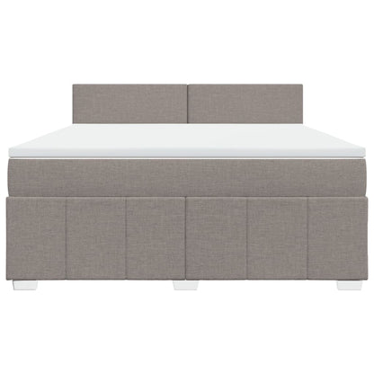 Giroletto a Molle con Materasso Tortora 180x200 cm in Tessuto