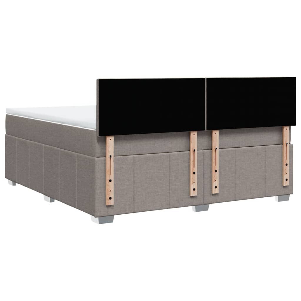 Giroletto a Molle con Materasso Tortora 180x200 cm in Tessuto | homemem39