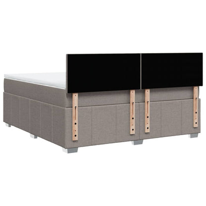 Giroletto a Molle con Materasso Tortora 180x200 cm in Tessuto