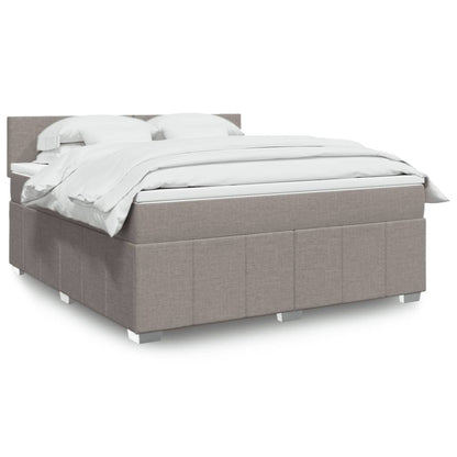 Giroletto a Molle con Materasso Tortora 180x200 cm in Tessuto