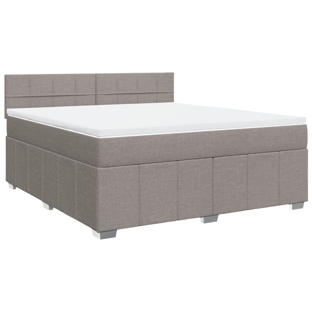 Giroletto a Molle con Materasso Tortora 180x200 cm in Tessuto
