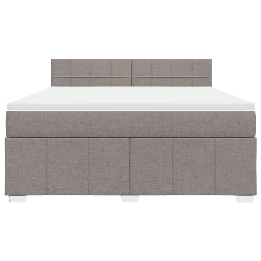 Giroletto a Molle con Materasso Tortora 180x200 cm in Tessuto