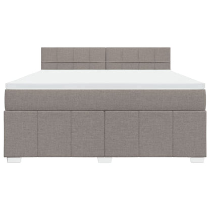 Giroletto a Molle con Materasso Tortora 180x200 cm in Tessuto