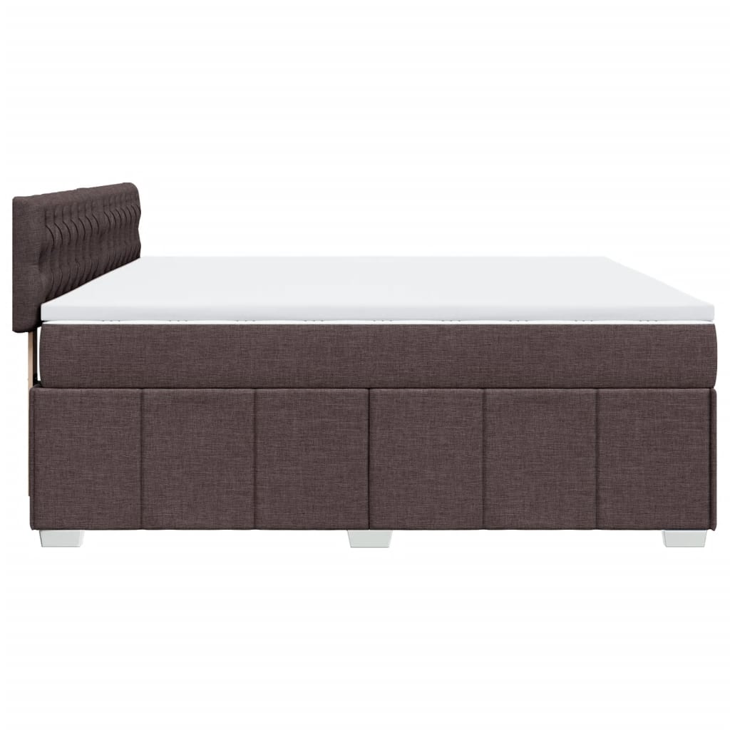 Giroletto a Molle con Materasso Marrone Scuro 180x200cm Tessuto | homemem39
