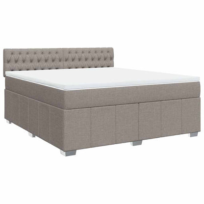 Giroletto a Molle con Materasso Tortora 180x200 cm in Tessuto